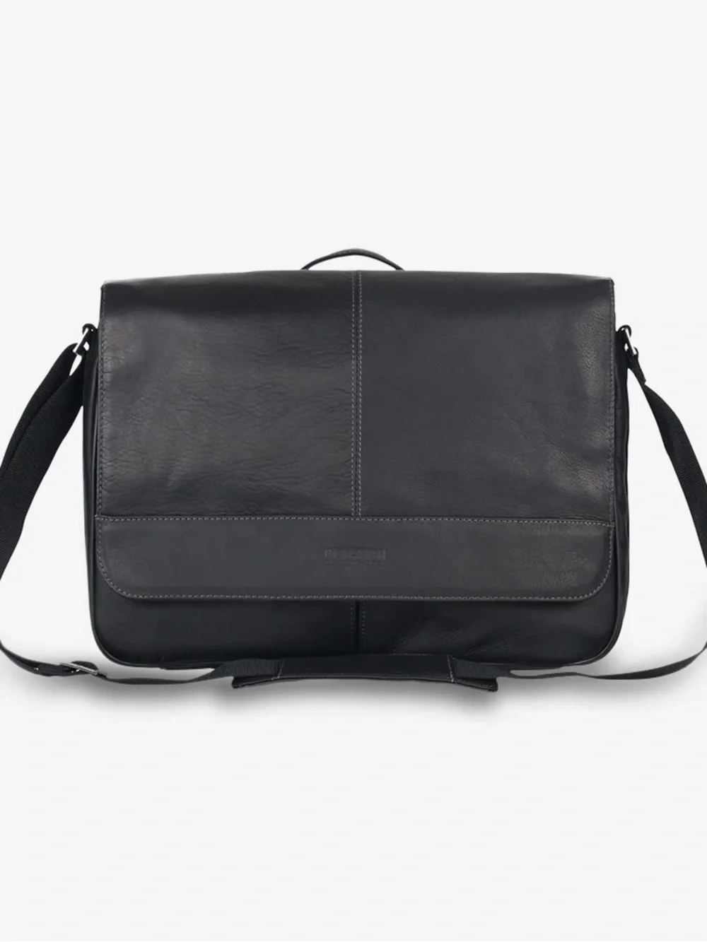 Kenneth Cole Black Leather Messenger COLOMBIAN LEATHER CROSSBODY MESSENGER BAG